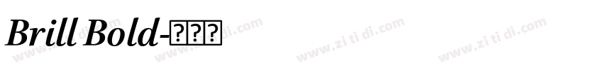 Brill Bold字体转换